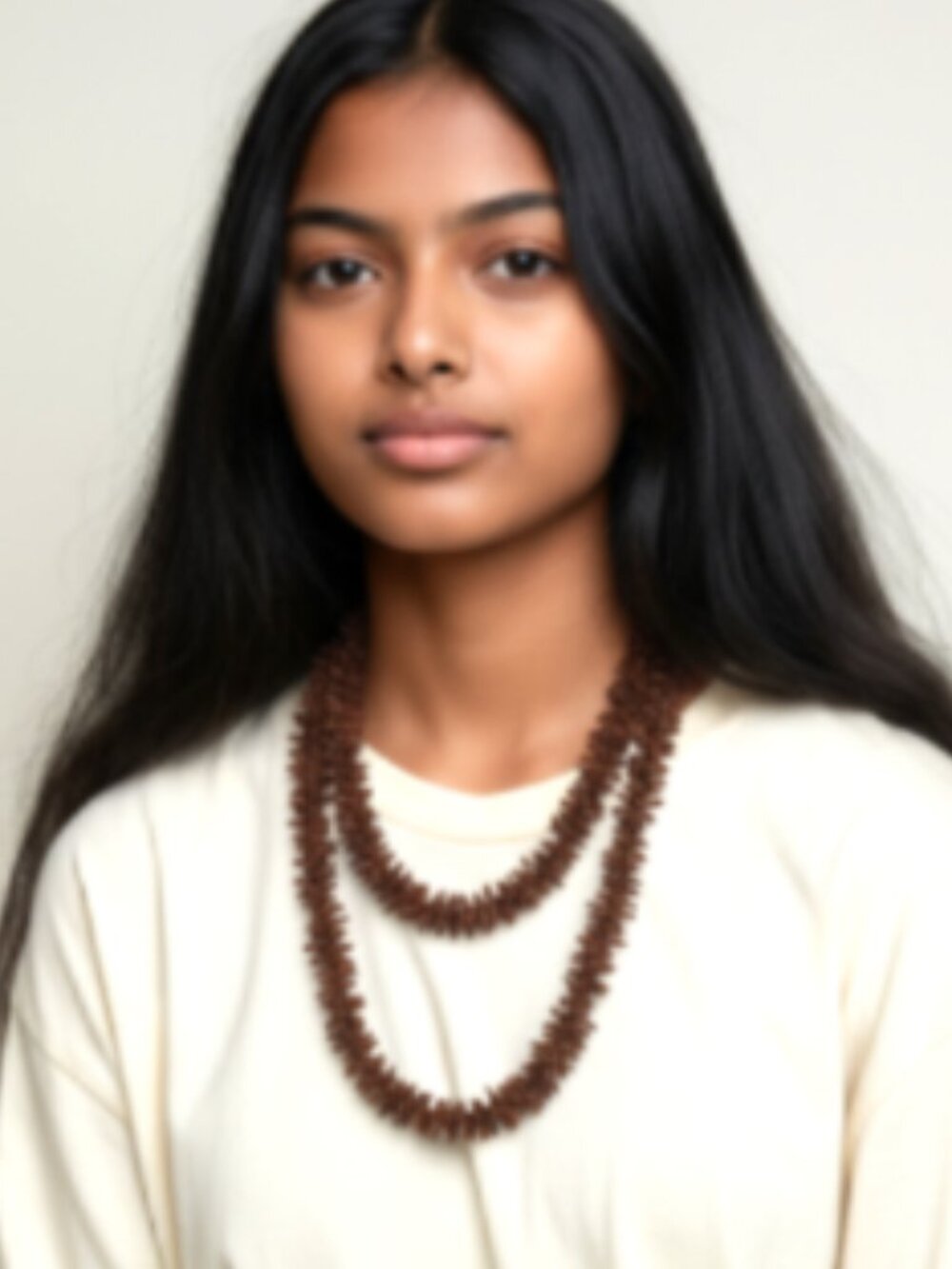 KOA Hawaiian Seed Necklace 18” Handmade Natural Tropical Jewelry Pullover - Picture 1 of 5